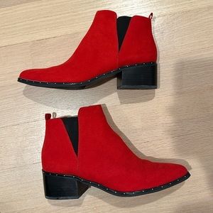 Red and Black Booties